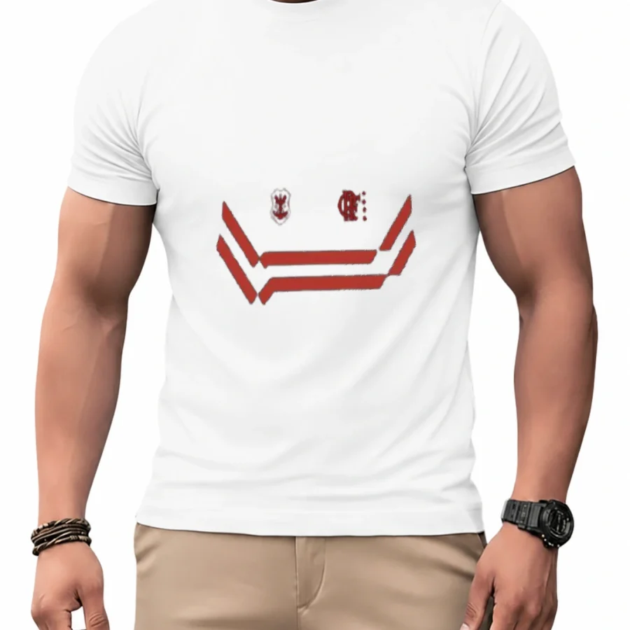 Camiseta dry Listras Rubro-Negras Street em mockup frontal