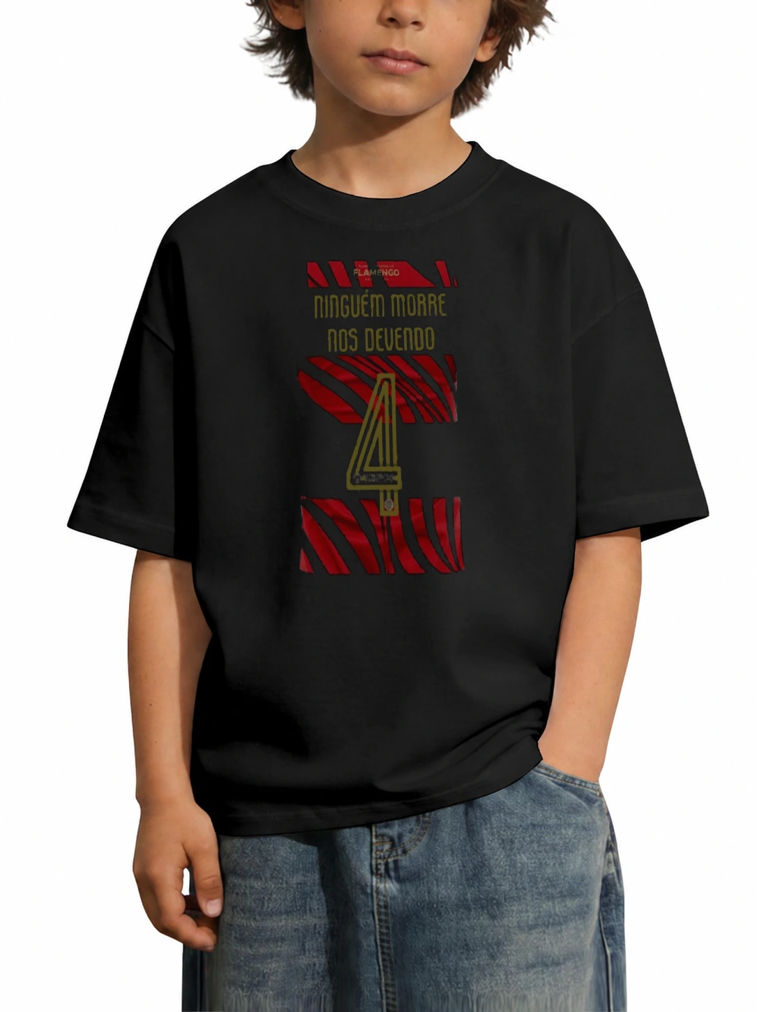 Camiseta infantil Ninguém Morre Nos Devendo | Flamengo