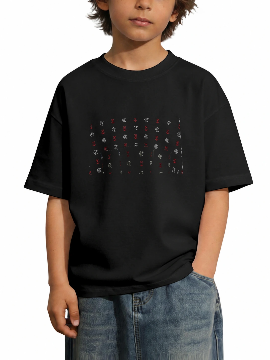 Camiseta infantil Escudos CRF Repeat | Flamengo
