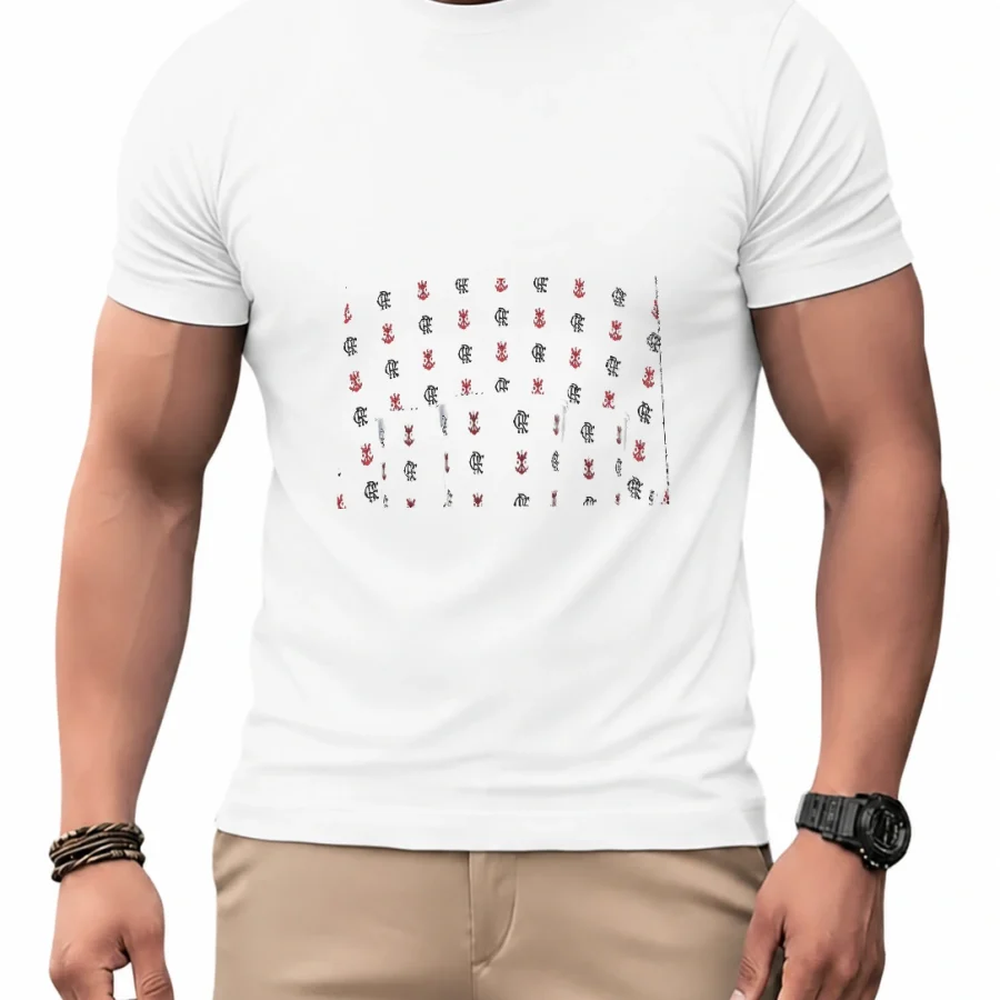 Camiseta dry Escudos CRF Repeat em mockup frontal