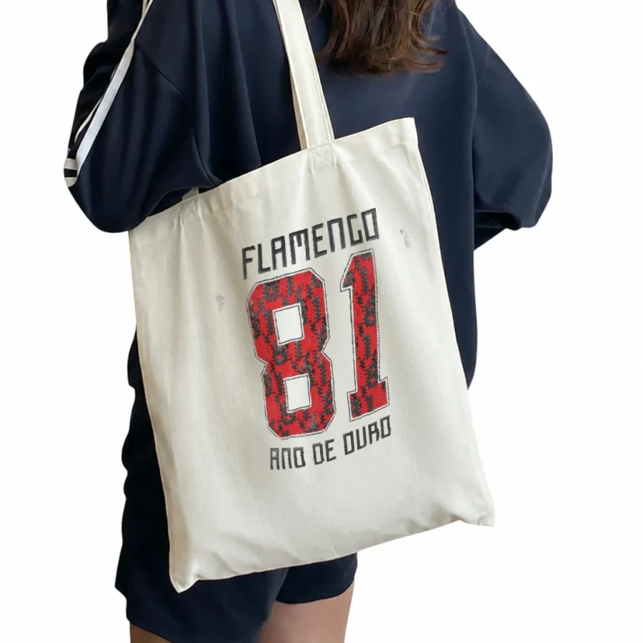 Ecobag Flamengo 81 · Ano de Ouro em mockup frontal