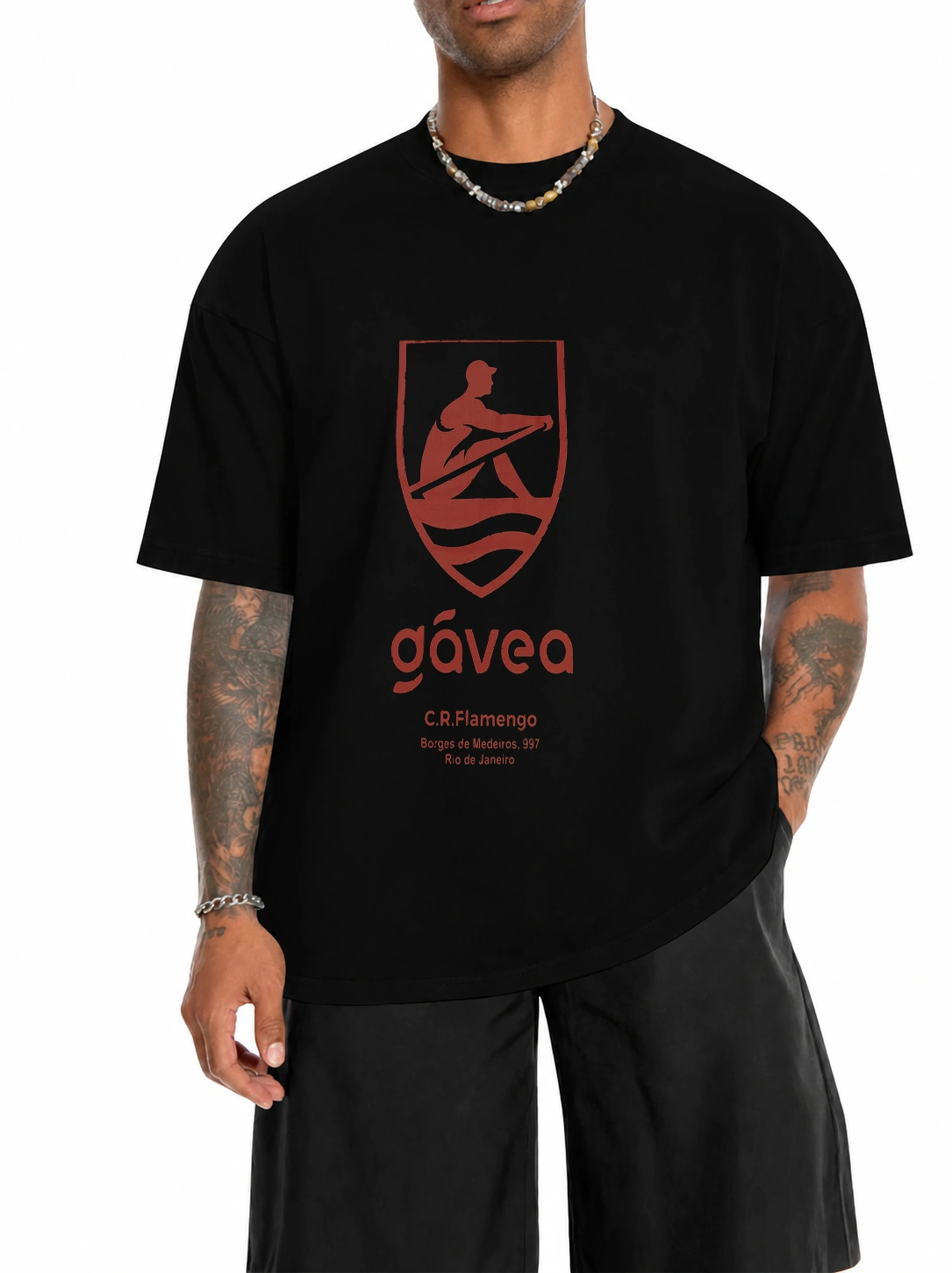 Camiseta 180g Gávea Brasão Rio de Janeiro | Flamengo