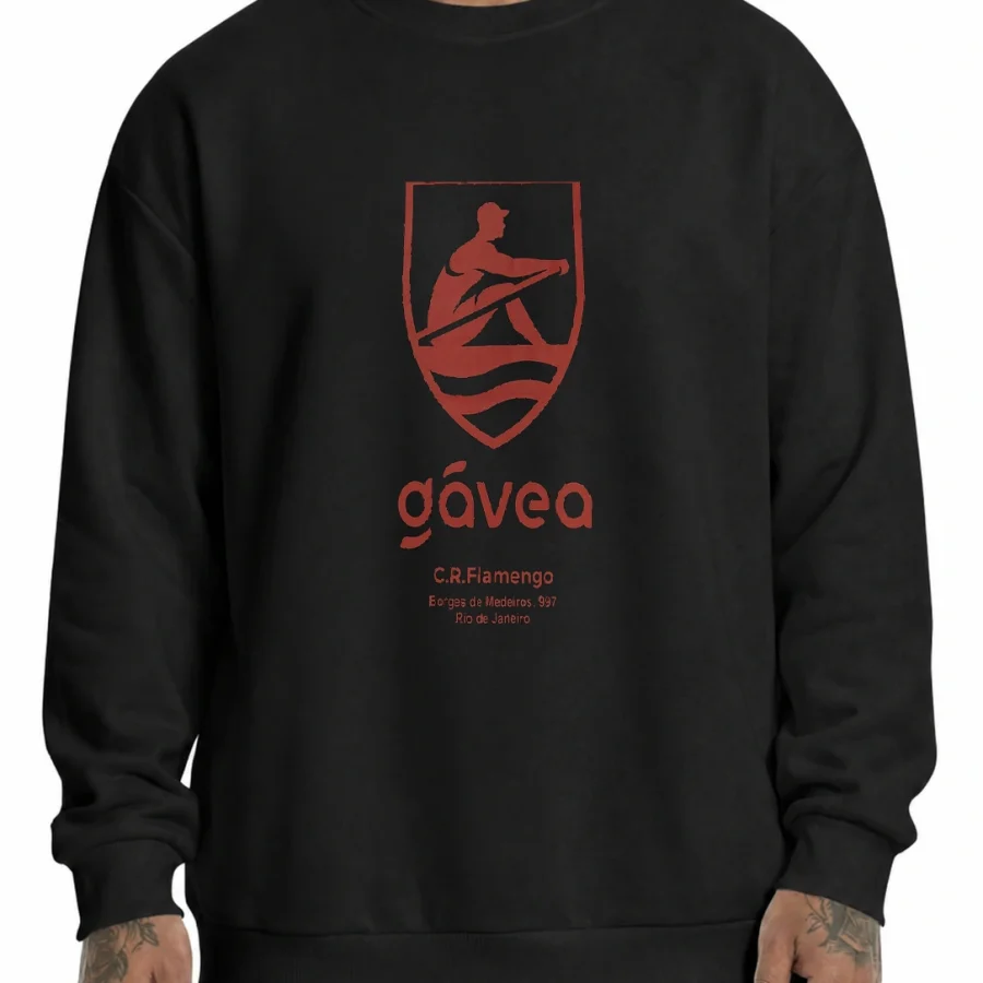 Moletom 320g Gávea Brasão Rio de Janeiro em mockup frontal